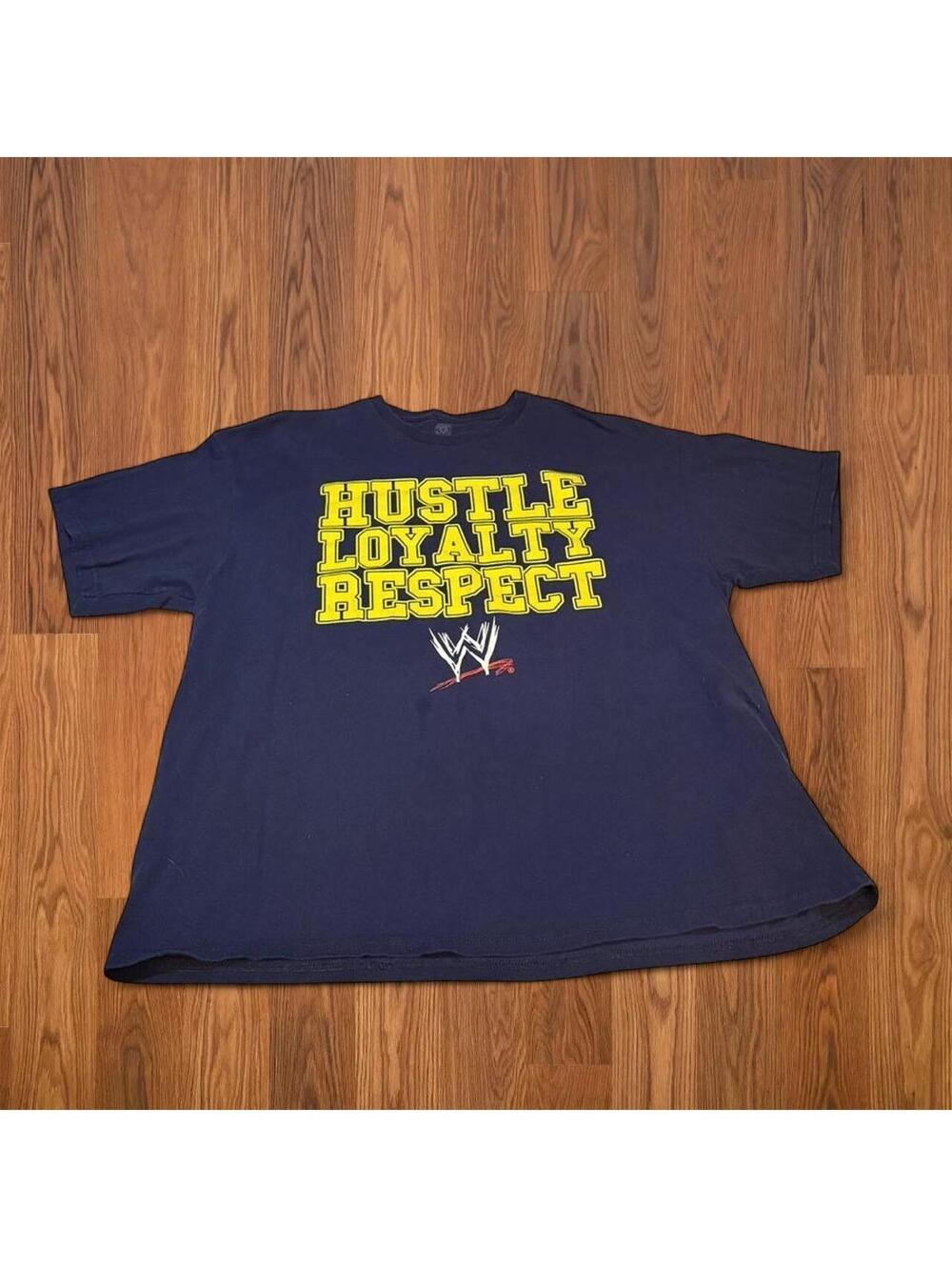 WWE Hustle Loyalty and Respect navy blue short sleeve t-shirt